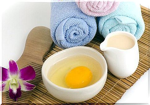 Egg in masks with aloe vera for the skin