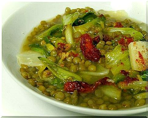 Lentil stew with vegetables