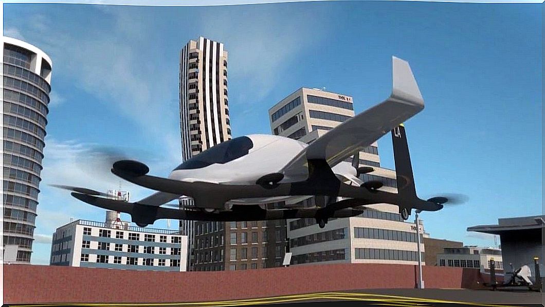 Uber's flying taxi - awesome and quiet!